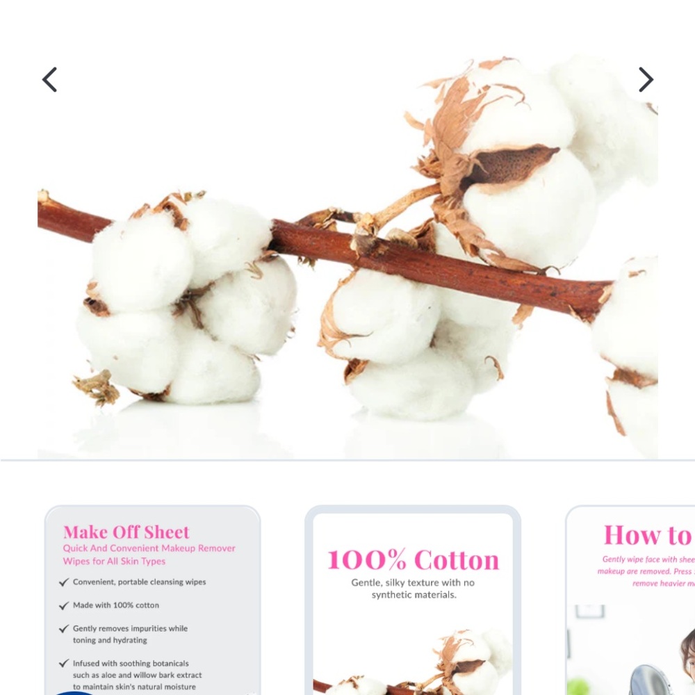 DHC JAPANESE Cotton make off sheets NIP - Picture 7 of 9